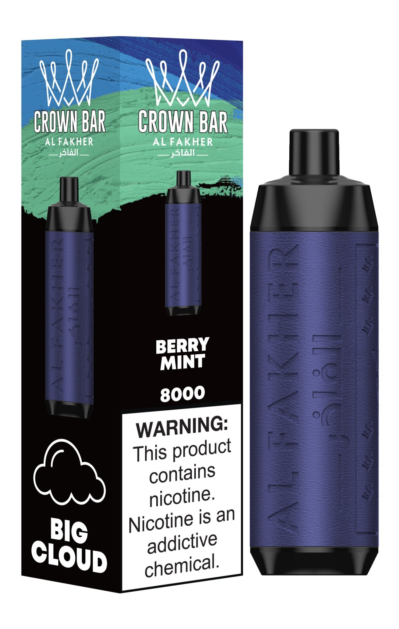 Al Fakher Crown Bar 8000 Puffs Pre-Filled Vape - Box of 10