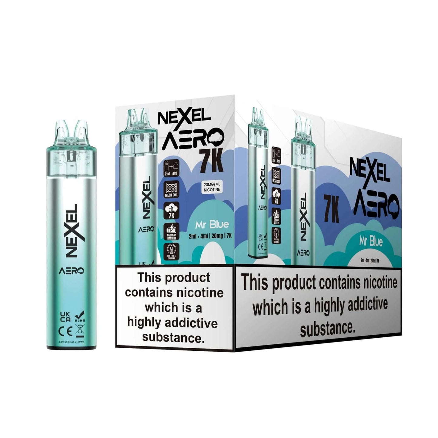 Nexel Aero 7k Prefilled Pod Vape Kit - Pack of 5