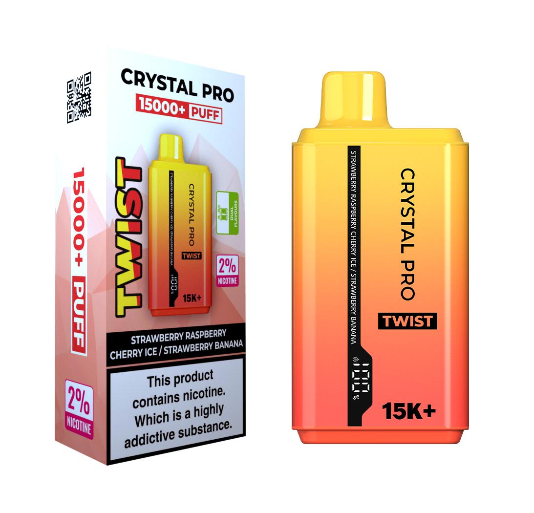 Crystal Pro Twist 15000 Disposable Vape - Box of 5 - Dual flavour