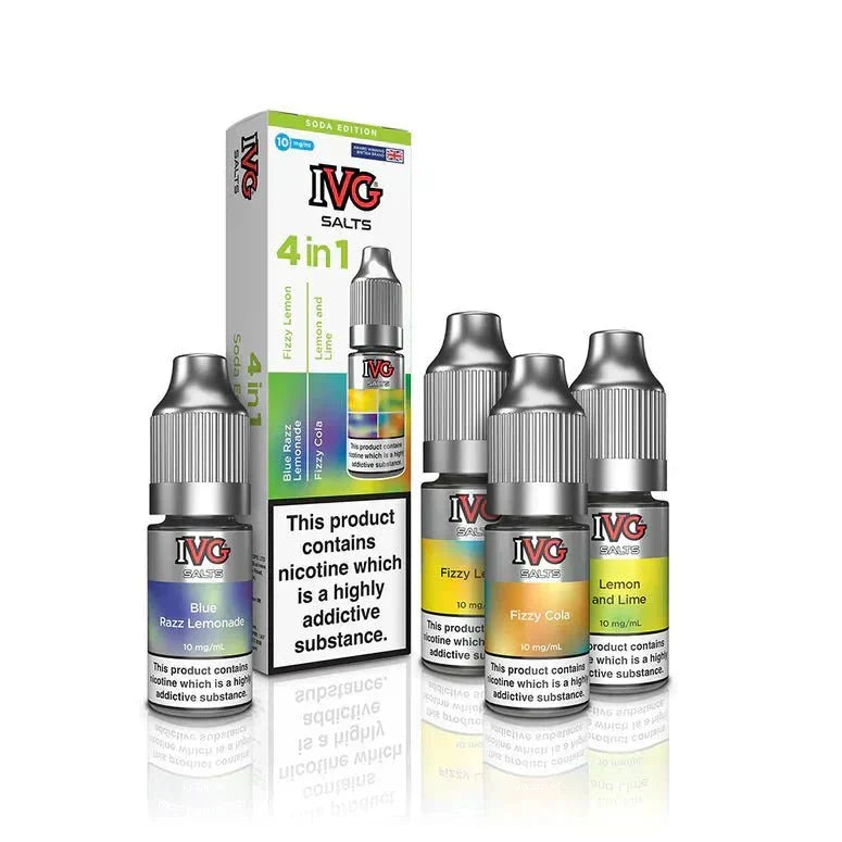 4 in 1 IVG Nic Salt 10ml E - liquids | 4 Flavours - 10 pack - Wholesale Price !