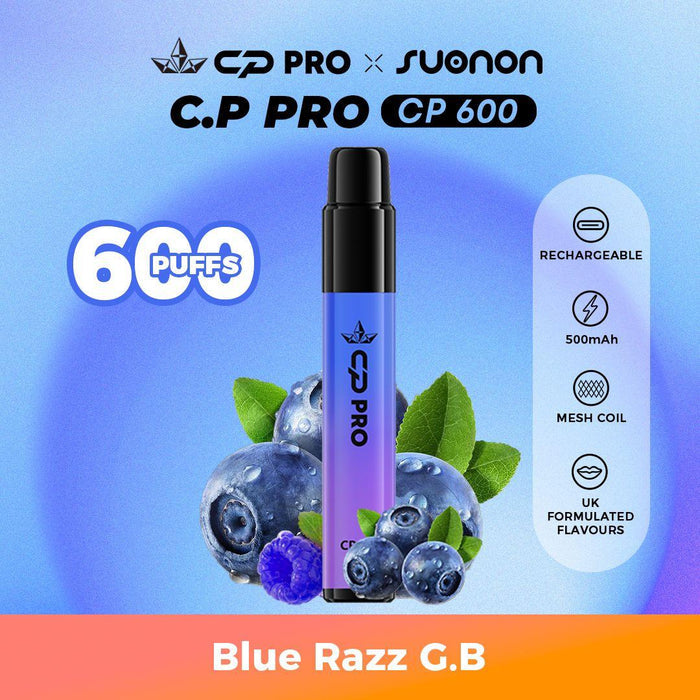 CP Pro 600 Puff Prefilled Pod Vape Kit - Box of 10