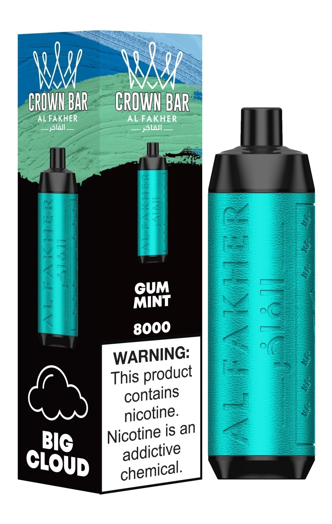 Al Fakher Crown Bar 8000 Puffs Pre-Filled Vape - Box of 10