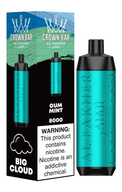Al Fakher Crown Bar 8000 Puffs Pre-Filled Vape - Box of 10