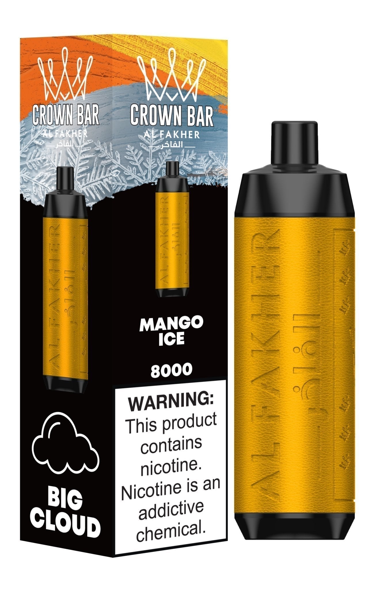 Al Fakher Crown Bar 8000 Puffs Pre-Filled Vape - Box of 10