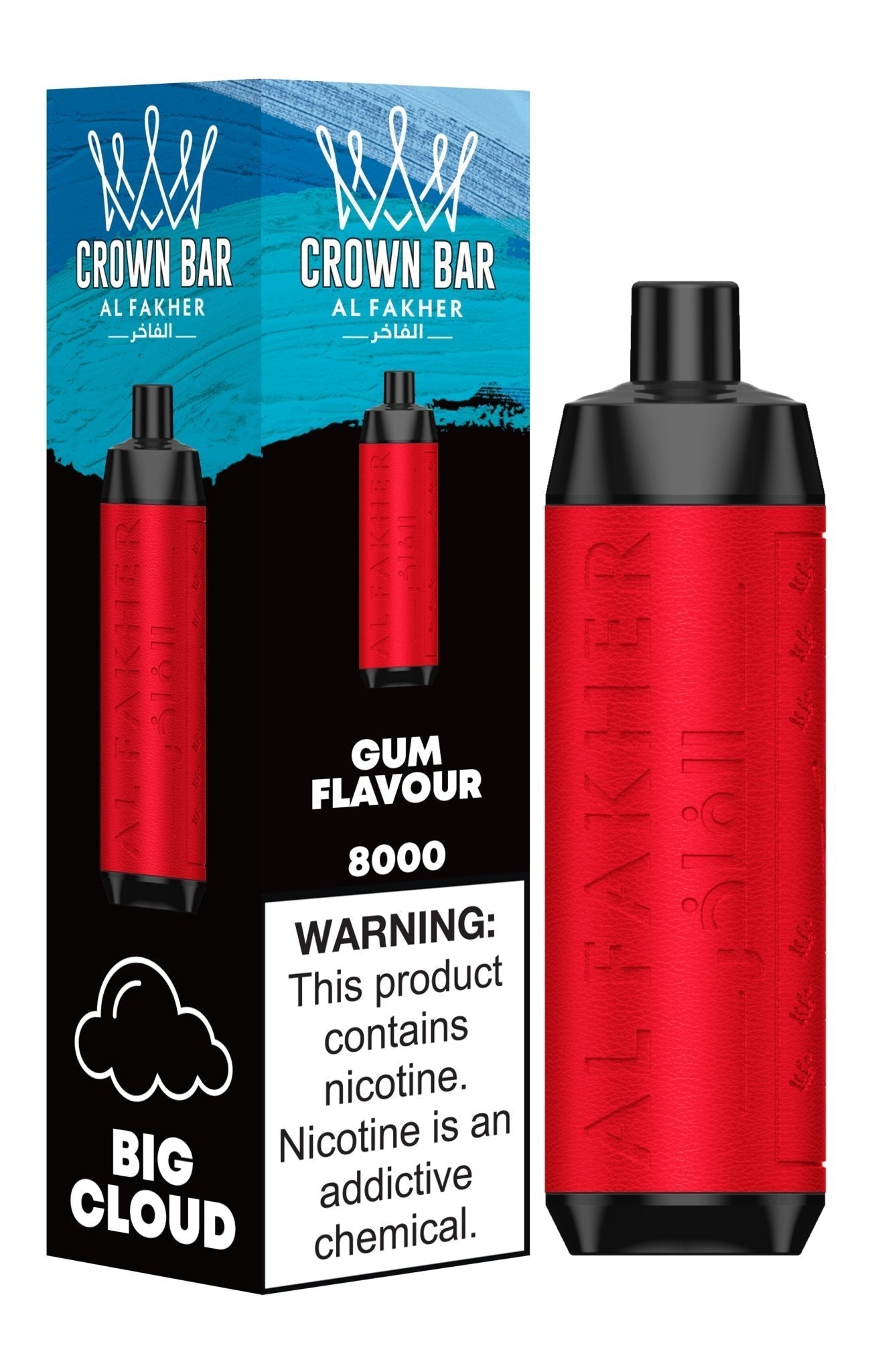 Al Fakher Crown Bar 8000 Puffs Pre-Filled Vape - Box of 10