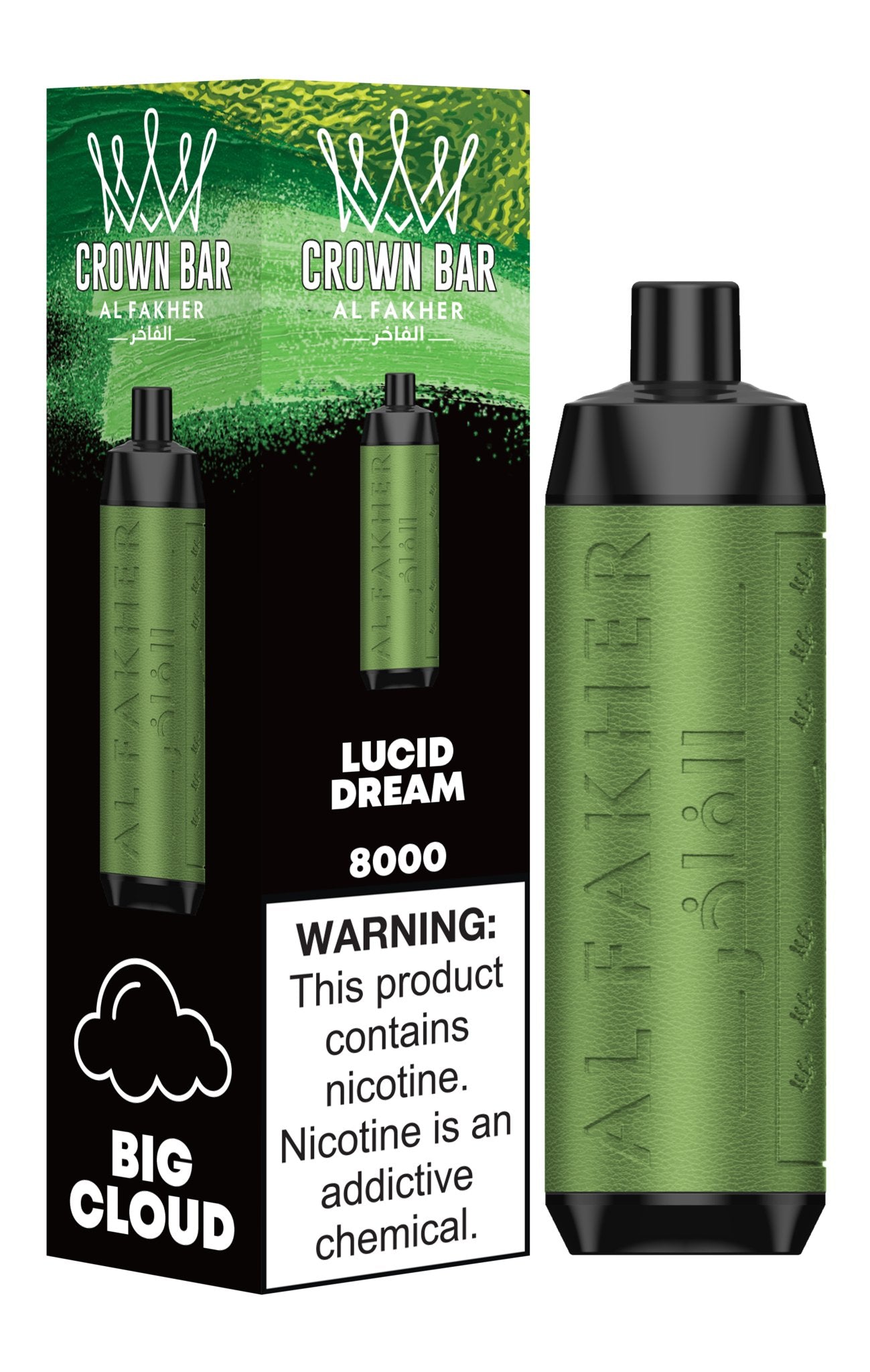 Al Fakher Crown Bar 8000 Puffs Pre-Filled Vape - Box of 10
