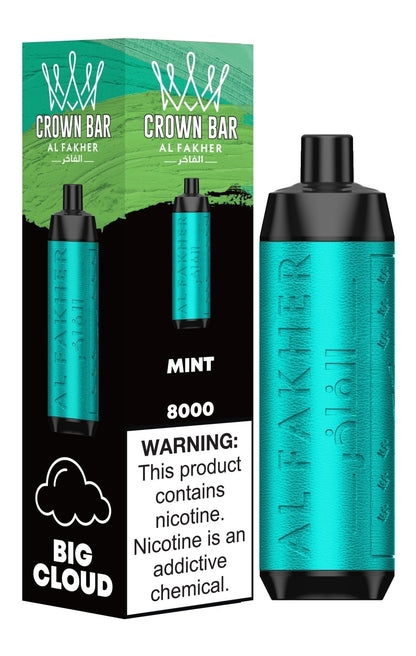 Al Fakher Crown Bar 8000 Puffs Pre-Filled Vape - Box of 10