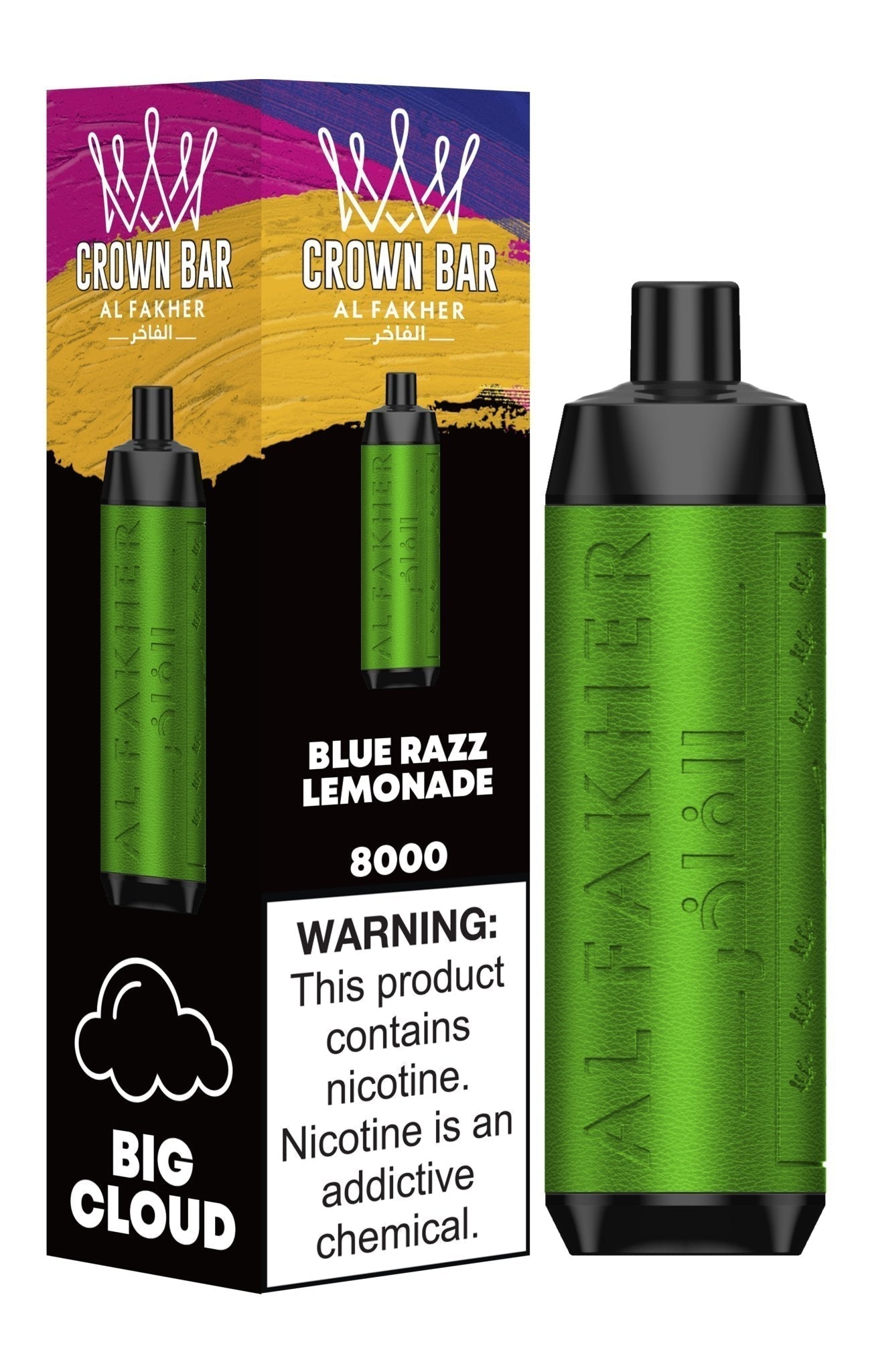 Al Fakher Crown Bar 8000 Puffs Pre-Filled Vape - Box of 10