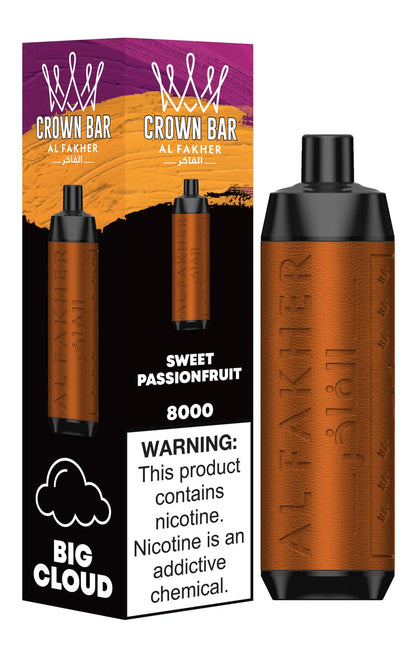 Al Fakher Crown Bar 8000 Puffs Pre-Filled Vape - Box of 10