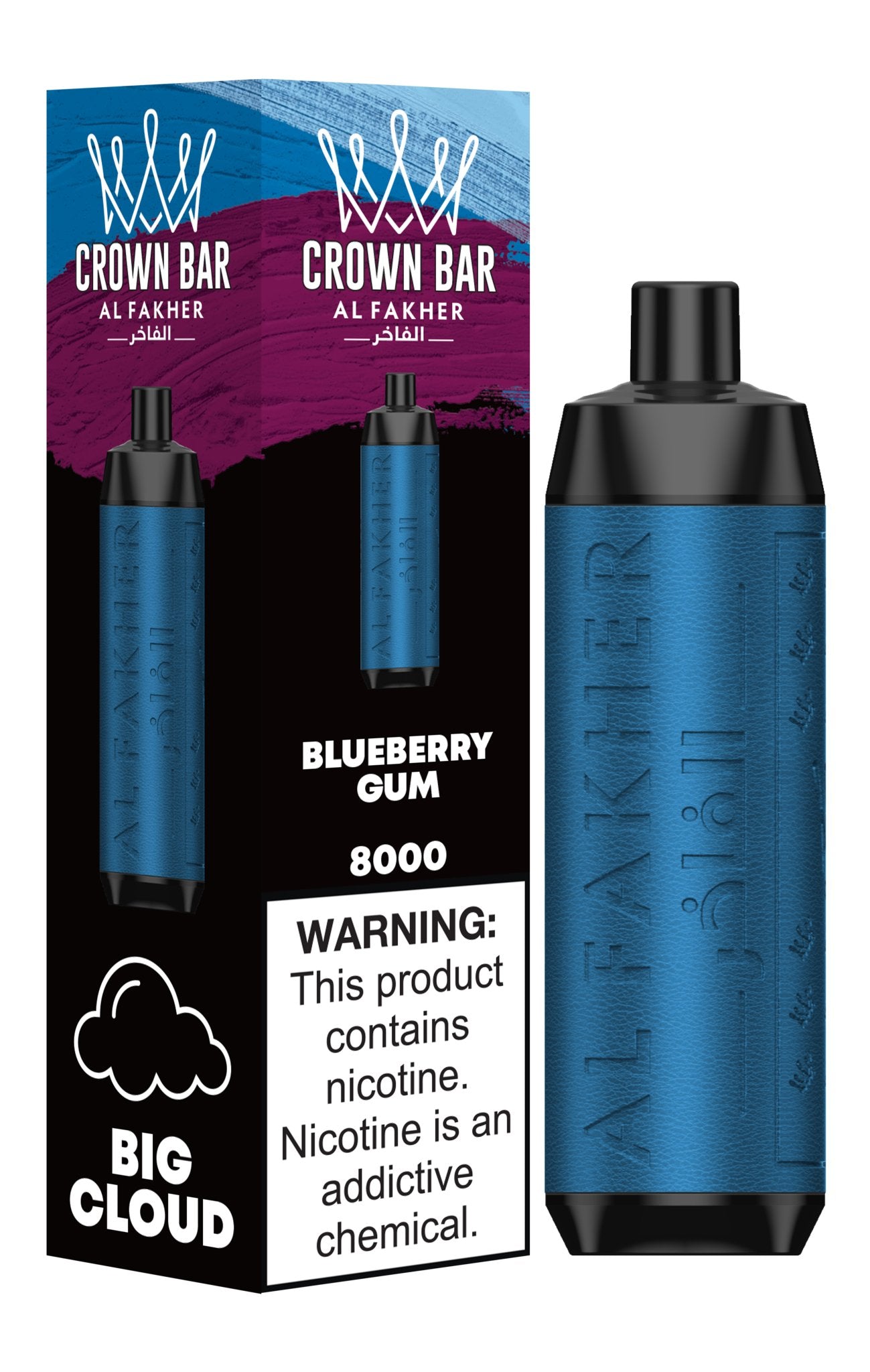 Al Fakher Crown Bar 8000 Puffs Disposable Vape Box of 10