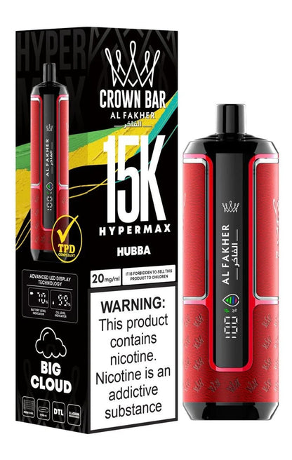 Al Fakher Crown Bar Hypermax 15k Puffs Prefilled Vape - Box of 5