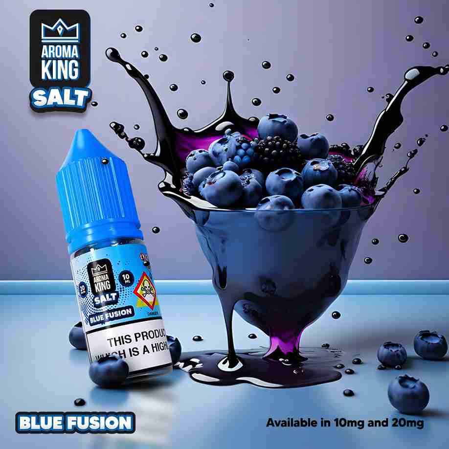 Aroma King Nic Salts 10ml E-liquids in 10 & 20 MG - Box of 10 - with Blue Fusion flavour