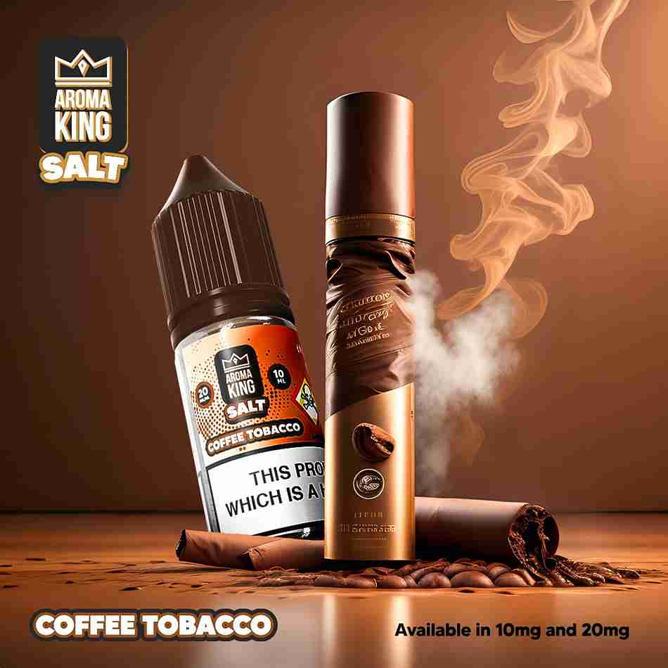 Aroma King Nic Salts 10ml E-liquids in 10 & 20 MG - Box of 10 - with Coffee Tobacco flavour