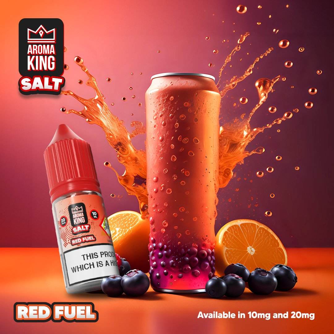 Aroma King Nic Salts 10ml E-liquids in 10 & 20 MG - Box of 10 - with Red Fuel flavour