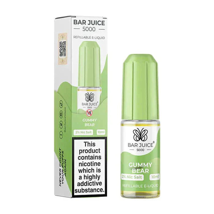 Bar Juice 5000 10ml Nic Salts E-liquids - Box of 10-Gummy Bear-vapeukwholesale