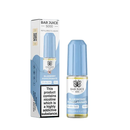 Bar Juice 5000 Nic Salt 10ml - Box of 10 Available In Blueberry Pamogranate Flavour 