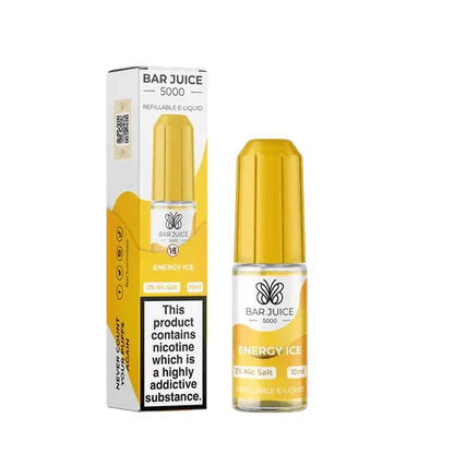 Bar Juice 5000 Nic Salt 10ml - Box of 10 Available In Energy Ice Flavour 