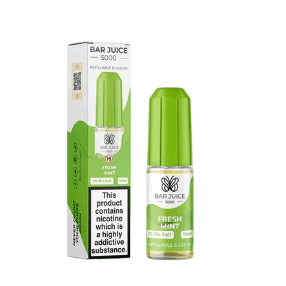 Bar Juice 5000 Nic Salt 10ml - Box of 10 Available In Fresh Mint Flavour 