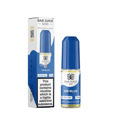 Bar Juice 5000 Nic Salt 10ml - Box of 10 Available In Mr Blue Flavour 
