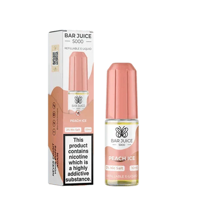 Bar Juice 5000 Nic Salt 10ml - Box of 10 Available In Peach Ice Flavour 