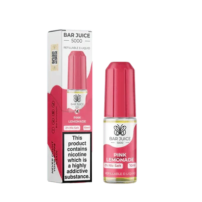 Bar Juice 5000 Nic Salt 10ml - Box of 10 Available In Pink Lemonade Flavour 