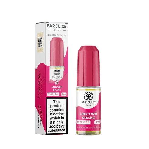 Bar Juice 5000 Nic Salt 10ml - Box of 10 Available In Unicorn Shake Flavour 