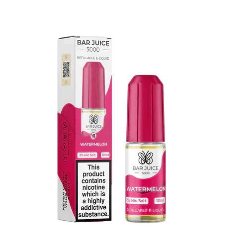 Bar Juice 5000 Nic Salt 10ml - Box of 10 Available In Watermelon Flavour 
