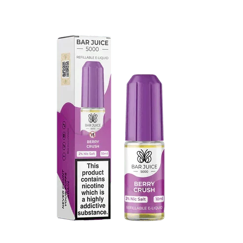 Bar Juice 5000 Nic Salt 10ml - Box of 10 Available In Bery Crush Flavour 