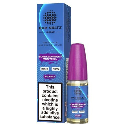 Bar Soltz Nic Salt 10ml Pack of 10 Available In Blackcuuant Menthol Flavour