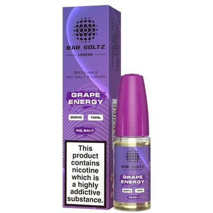 Bar Soltz Nic Salt 10ml Pack of 10 Available In Frape Energy Flavour