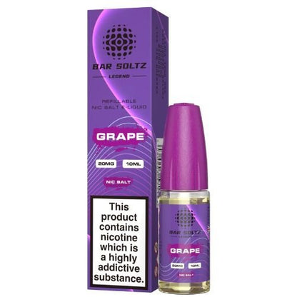 Bar Soltz Nic Salt 10ml Pack of 10 Available In Grape Flavour