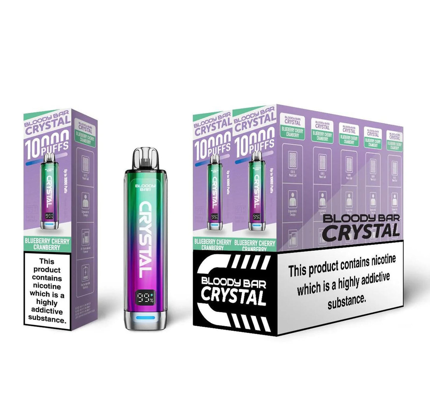 Bloody Bar Crystal 10K Puff Prefilled Pod Kit - Box of 10