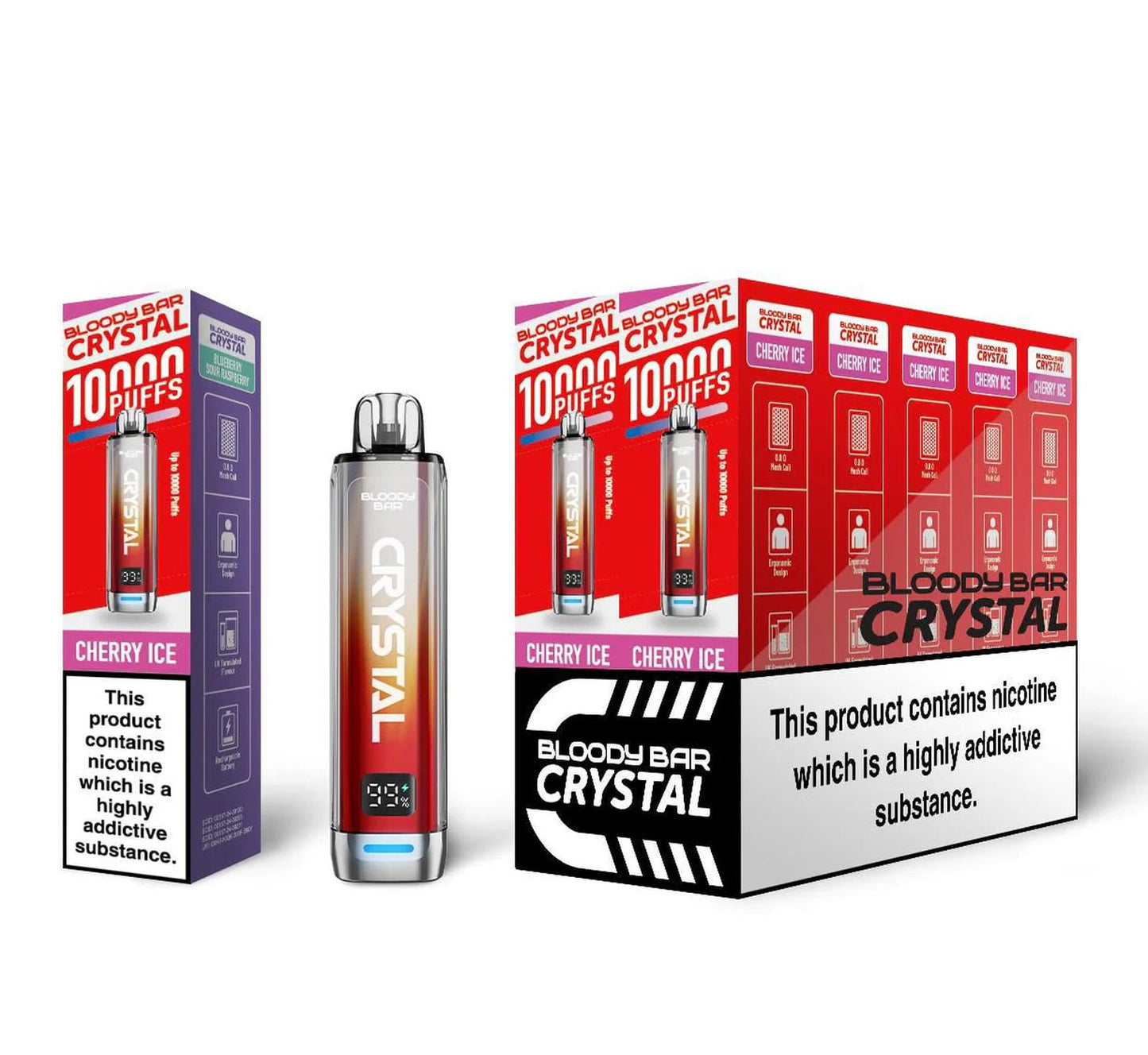 Bloody Bar Crystal 10K Puff Prefilled Pod Kit - Box of 10