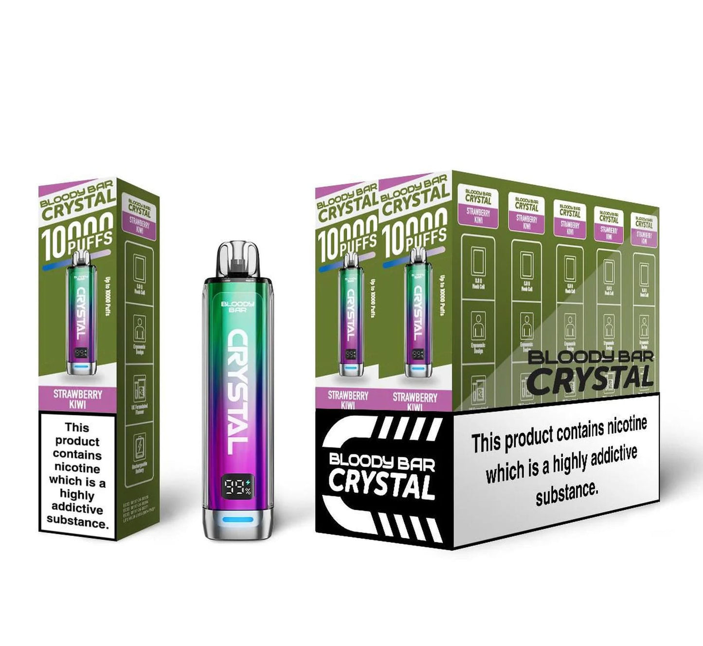 Bloody Bar Crystal 10K Puff Prefilled Pod Kit - Box of 10
