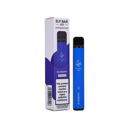 Elf Bar 600 Puff Prefilled Vape Pod Kit -  Box of 10