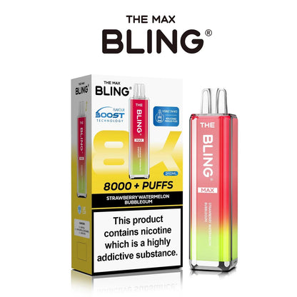 The Crystal Bling Max 8000 Puffs Prefilled Pod Kit - Box of 5