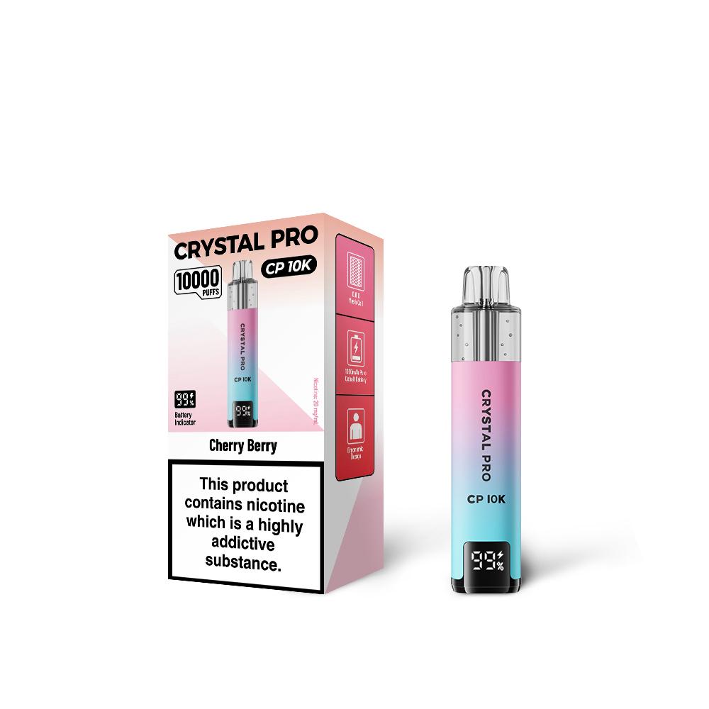 Cherry Berry Flavour of The Crystal Pro 10000 (CP10K) Prefilled Pod Kit - Box of 5 at wholesale