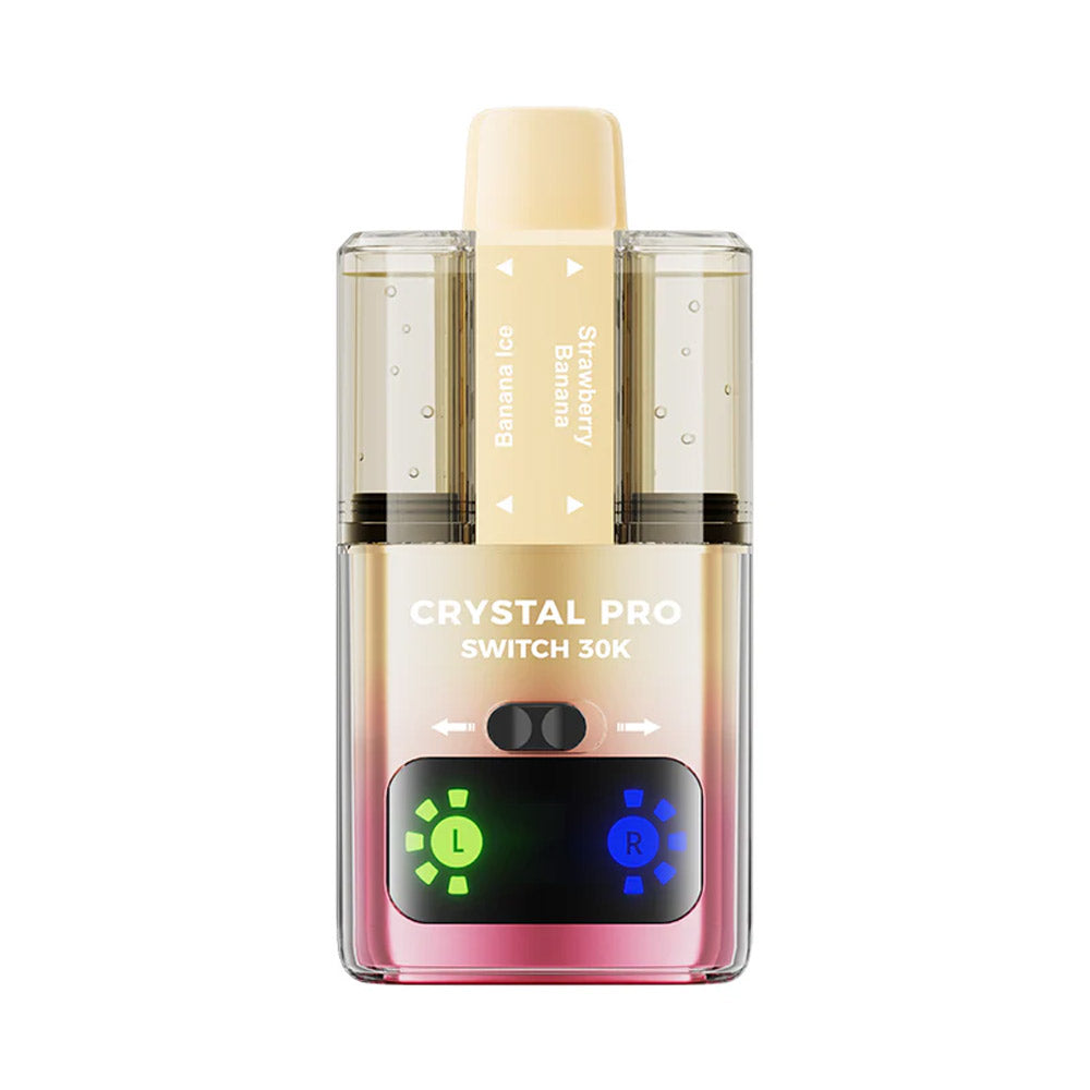 Crystal Pro Switch 30K Puffs Prefilled Pod Kit Box of 5, Strawberry Banana, Banana Ice Flavour