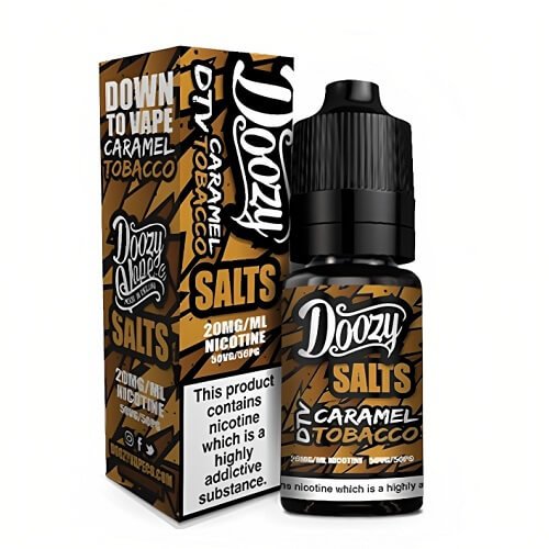 Doozy Vape Nic Salt 10ML Pack of 10 Available In Caramel Tobacco Flavour 