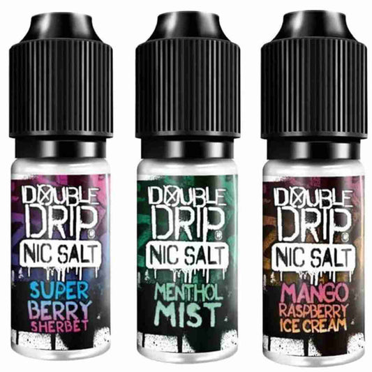 Double Drip 10ml Nic Salt E-Liquid 20mg | Pack of 10
