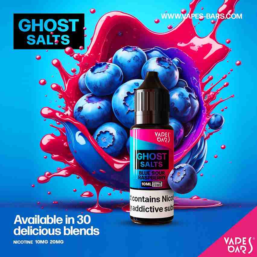 GHOT 3500 Nic Salts 10ml 20mg - Box of 10 available in 30 Blends with Blue Sour Raspberry flavour