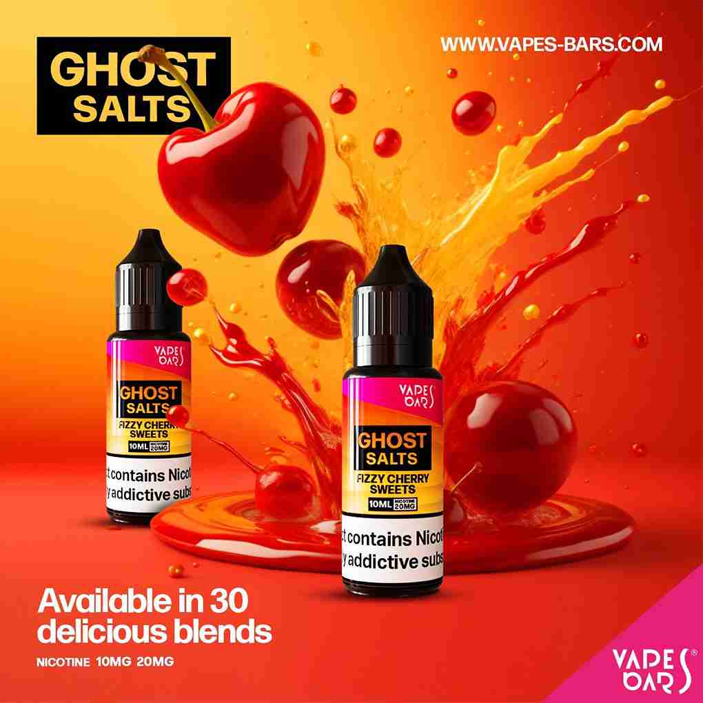 GHOT 3500 Nic Salts 10ml 20mg - Box of 10 available in 30 blends with Fizzy Cherry Sweet flavour 
