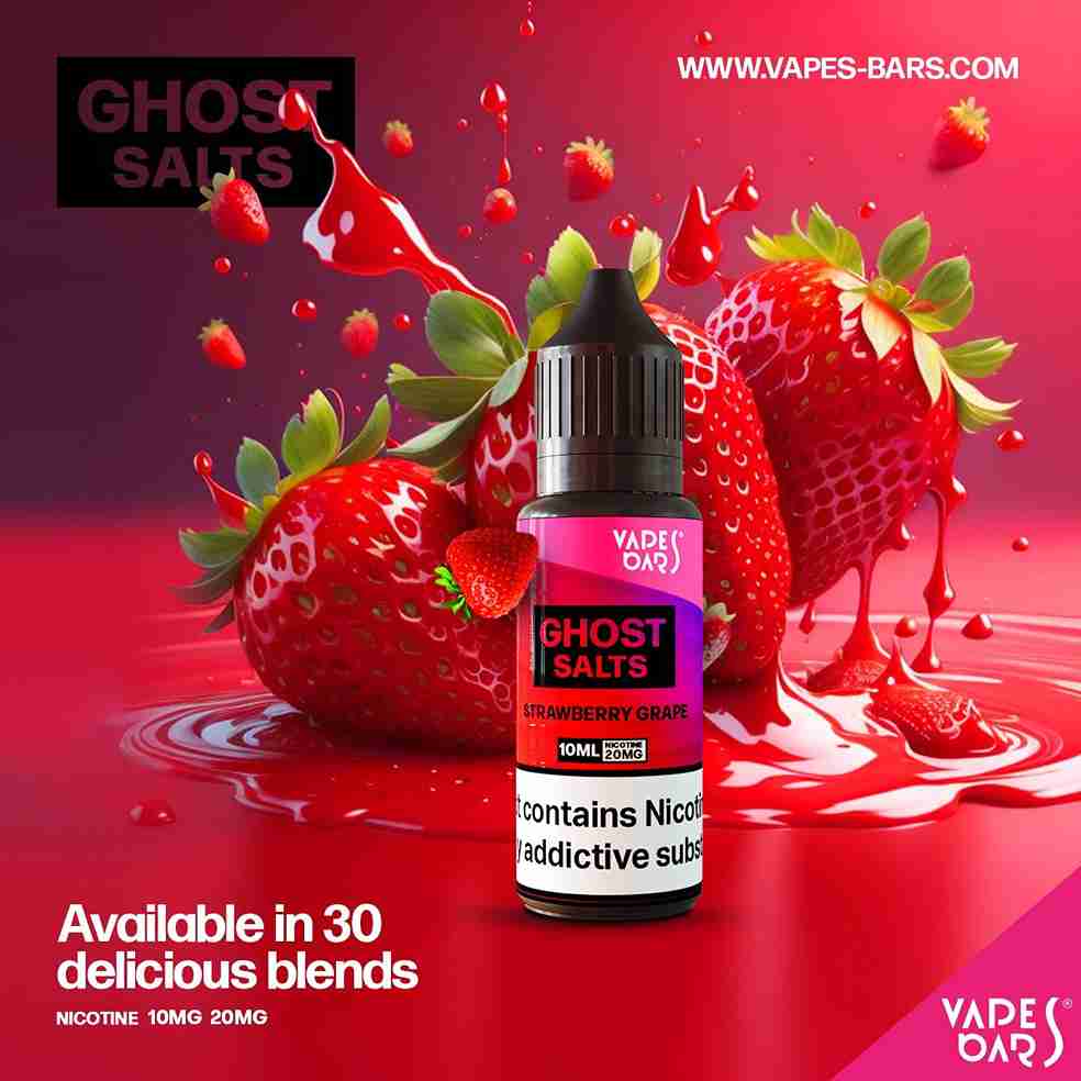GHOT 3500 Nic Salts 10ml 20mg - Box of 10 available in 30 Blends with Strawberry Grape flavour