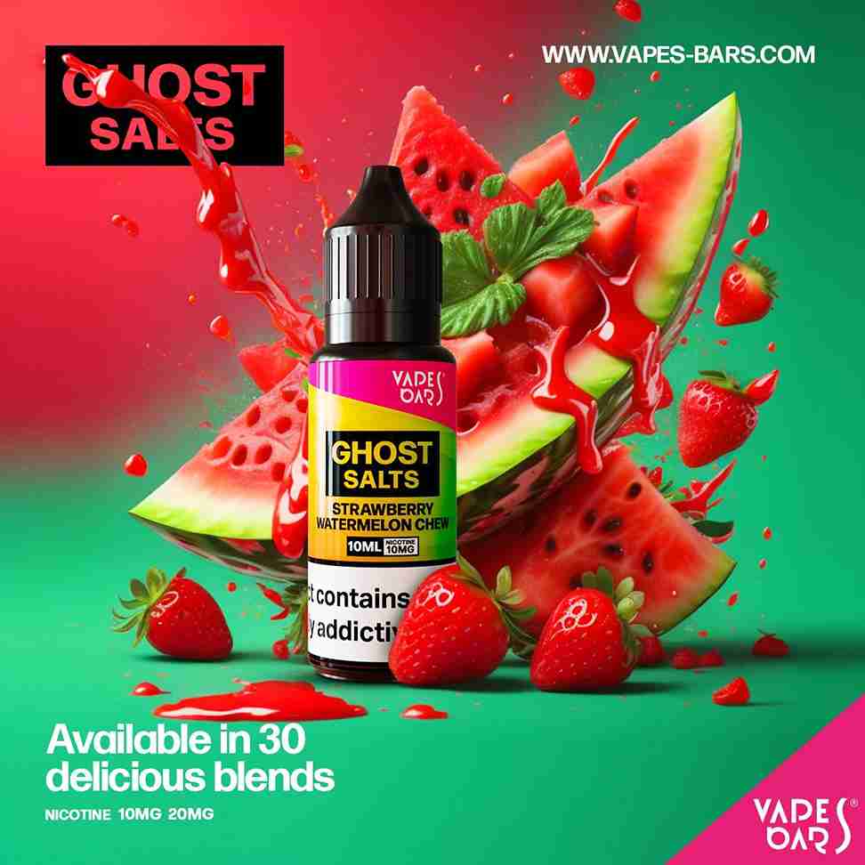 GHOT 3500 Nic Salts 10ml 20mg - Box of 10 available in 30 blends with Strawberry Watermelon Chem flavour 