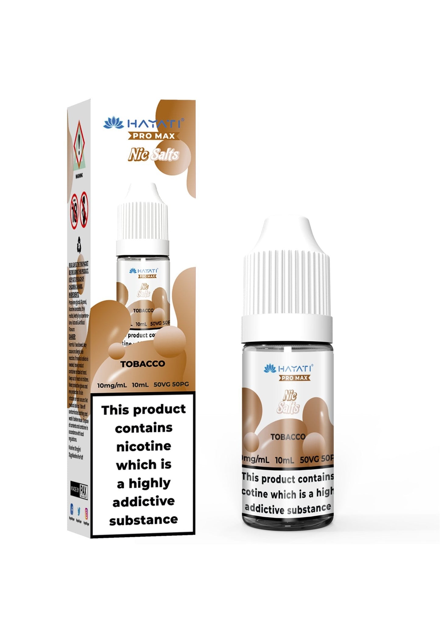 Hayati Crystal Pro Max Vape Nic Salts 10ml - (Box of 10)