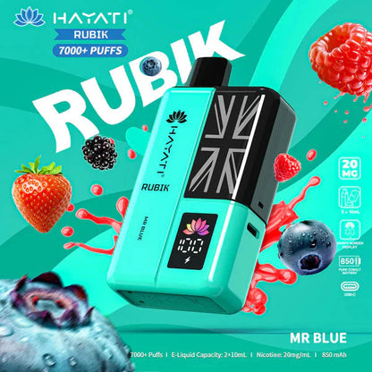 Hayati Rubik 7000 Puffs Prefilled Pod Kit - Box of 5