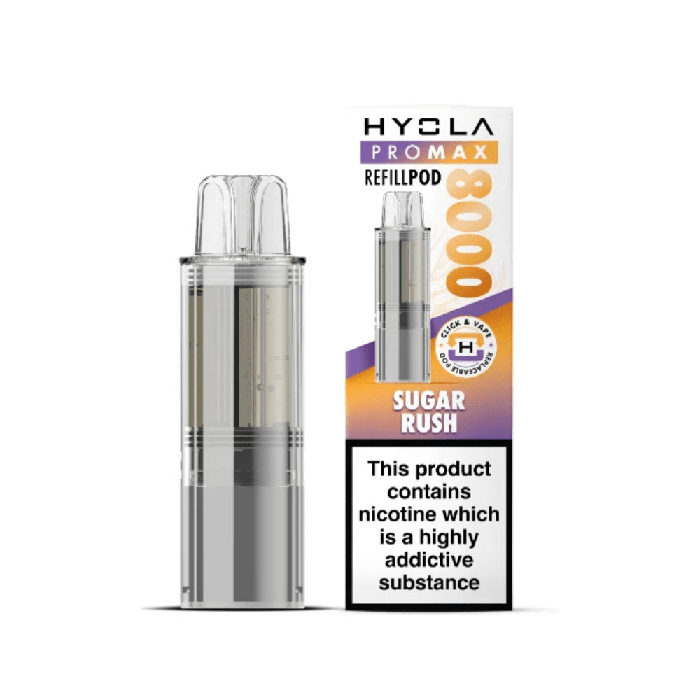 Hyola Pro Max 8000 Prefilled Replacement Pod Box of 5, Sugar Rush Flavour 