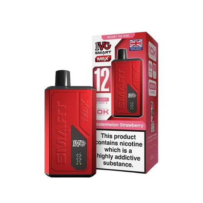 IVG Smart Max 10000 Prefilled Pod Vape Kit - Box of 5 available in Watermelon Strawberry 