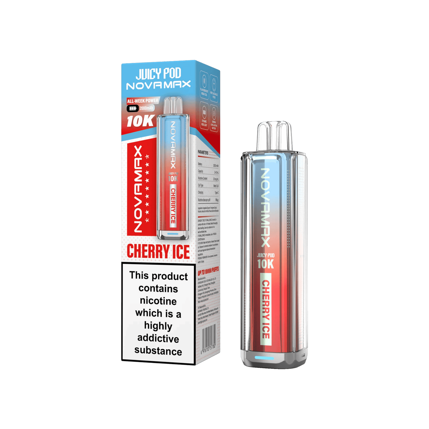 Juicy Pod Novamax 10k Prefilled Pod Vape Kit - Pack of 5