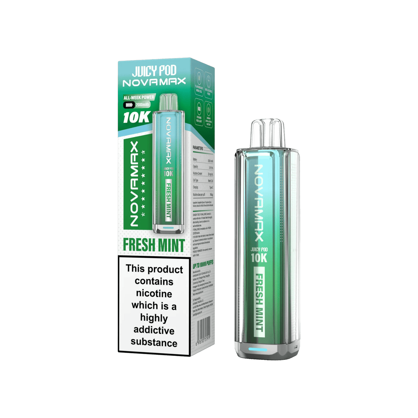 Juicy Pod Novamax 10k Prefilled Pod Vape Kit - Pack of 5